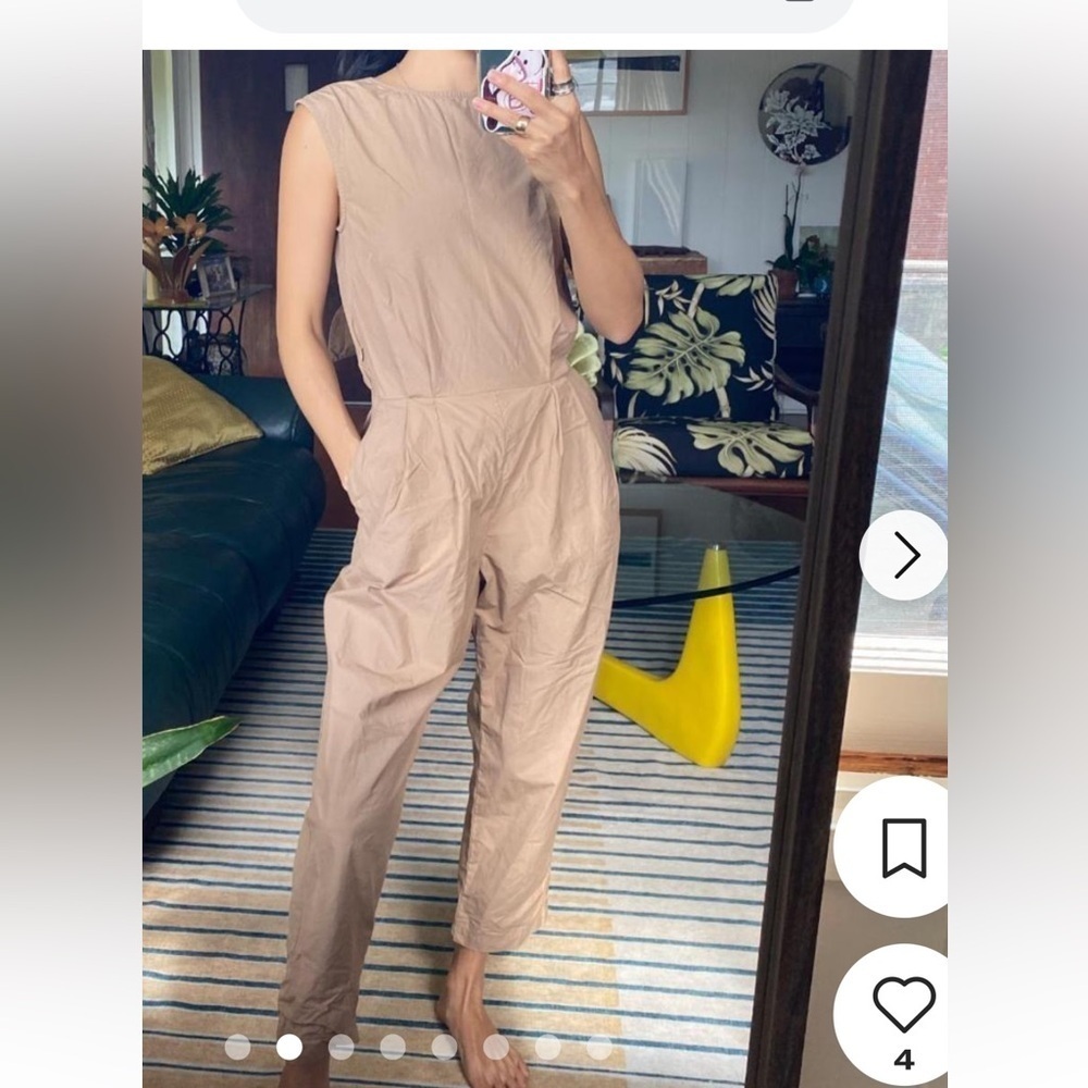 SEA New York natural Jumpsuit bow tie back